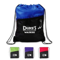 Tutone Nylon Drawstring Totes