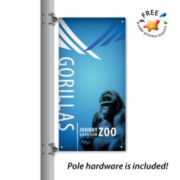 Vinyl Pole Banners with Hardware, 24"x48"