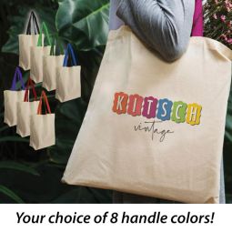 Budget Cotton Canvas Gusset Totes - Size 10"x14"x5"