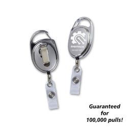 Deluxe Carabiner Badge Holders - Laser Engraved