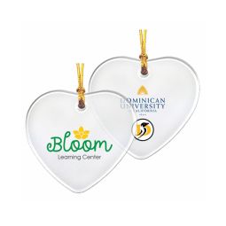 Holiday Ornaments - Acrylic, Heart Shape