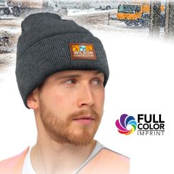 Fashion Beanies With Leatherette Patches