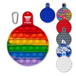 Push-N-Pop Round Bubble Games With Carabiners