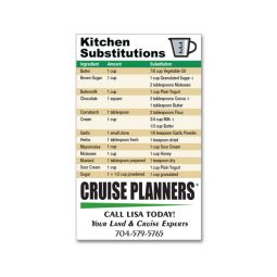 Kitchen Substitutions Magnets, 3.5"x6"