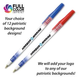 Add-A-Logo Patriotic Stick Ball Pens