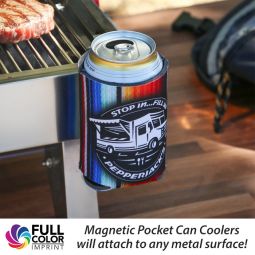 Magnetic Pocket Can Coolers, Full Color