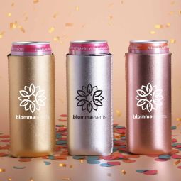 Metallic Pocket Can Coolers - Slim Style