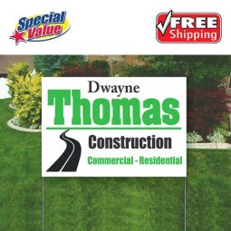 *Poly Bag Yard Signs, Size 16"x24" - 2 Colors, 2 Sides