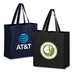 Color Cotton Canvas Gusset Totes - Size 13"x13"x5"