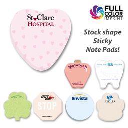 Ad-Pads Sticky Note Shapes - 3"x3", 25 Sheet