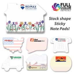 Ad-Pads Sticky Note Shapes - 3"x4", 25 Sheet