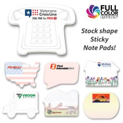 Ad-Pads Sticky Note Shapes - 3"x4". 50 Sheet