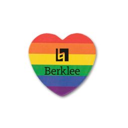 Rainbow Buttons, 2.25" Heart Shape