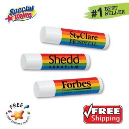 Rainbow Chapstick Style Lip Balms, Non-SPF