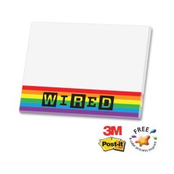 Rainbow 4/C Post-it® Note Pads, 3"x4", 25 sheet