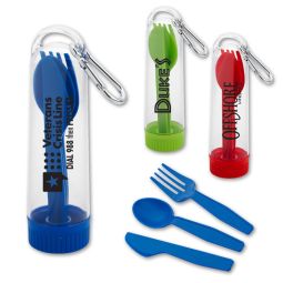 Travel Cutlery Set with Carabiner