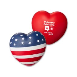 Patriotic USA Heart Stress Relievers