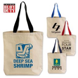 Deluxe Natural Cotton Totes - 15"x16"x3"